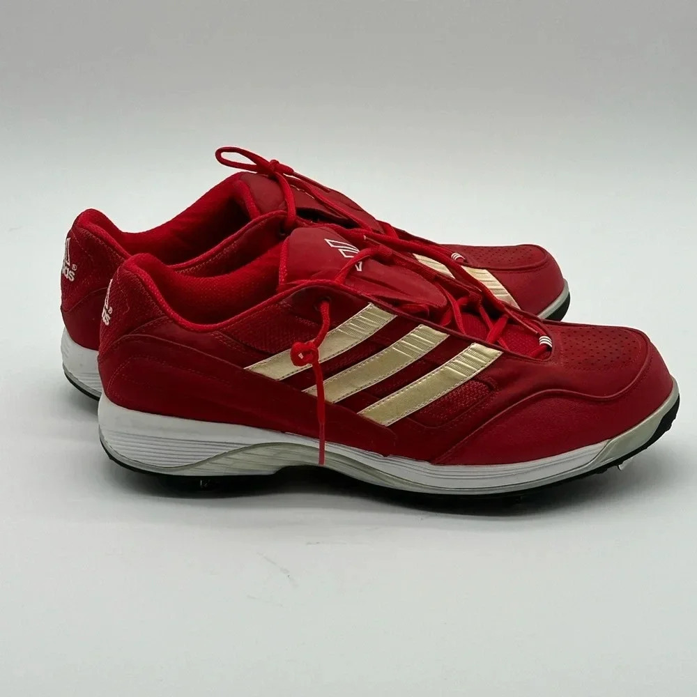 Men’s Size 15 Adidas‎ Red Spinner lV Steel Baseball Softball Cleats NWOB